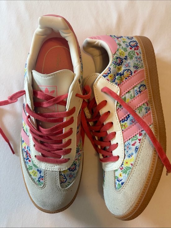 adidas Shoes - adidas Women's Pink Floral Low-Top Sneakers